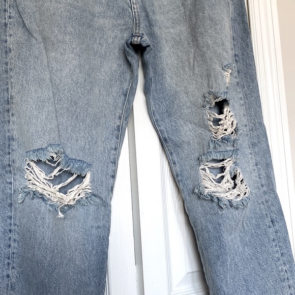 Free People Button fly Distressed Jeans straight or Cuffed 28 - Picture 8 of 8